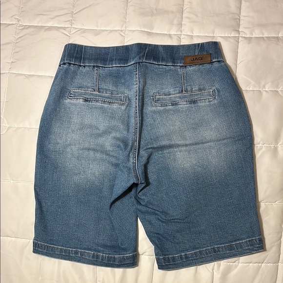 Jag Petite Gracie 7" Bermuda Jean Shorts Elastic Waist - Picture 5 of 8